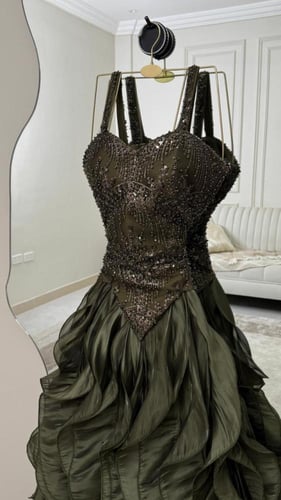 فستان فخم تطريز يدوي T74