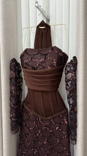 فستان شك مع شال W65