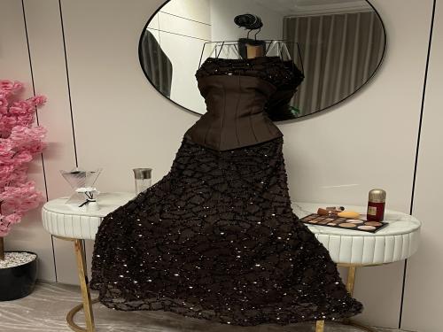 فستان خرز فخم 764