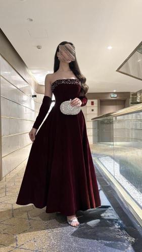 فستان جوخ لونين R72