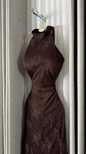 فستان دانتيل مبطن T72