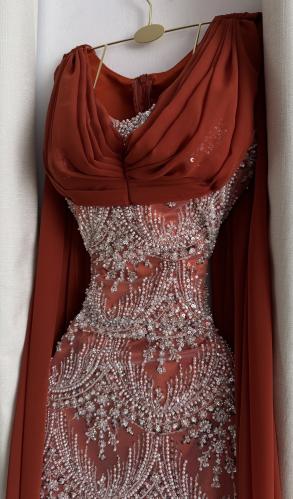 فستان خرز فخم T46