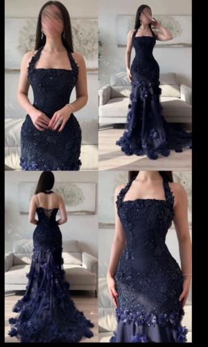 فستان كحلي فخم R81