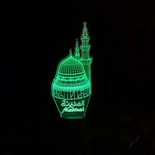 مصباح ثلاثي الأبعاد 7 الوان