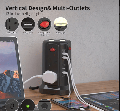 توصيلة متعددة المقابس والمنافذ