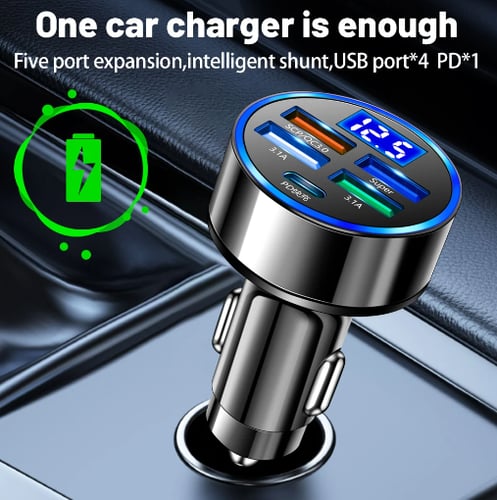 شاحن سيارة (5منافذ)