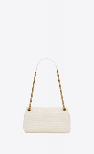 شنطة سان لورانCALYPSO IN ORGANZA AND LAMBSKIN