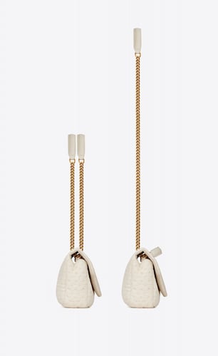 شنطة سان لورانCALYPSO IN ORGANZA AND LAMBSKIN