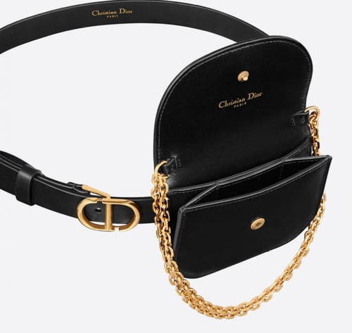 ديور 30 MONTAIGNE REMOVABLE POUCH BELTBlack Smooth...