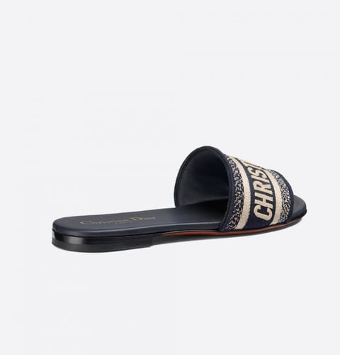 سليبرز نسائي ديور DWAY SLIDEDeep Blue Embroidered...