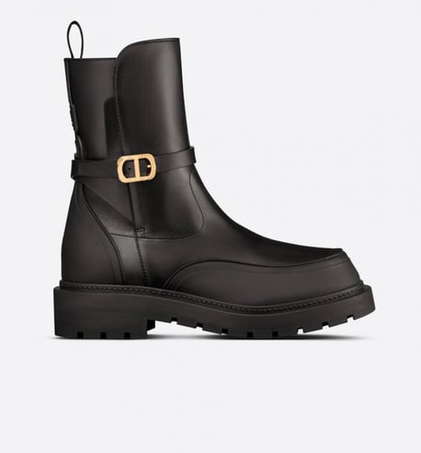 DIOR EMPREINTE ANKLE BOOTBlack Calfskin and Rubber