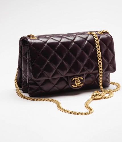 حقيبة شانيل FLAP BAGLambskinDark Brown