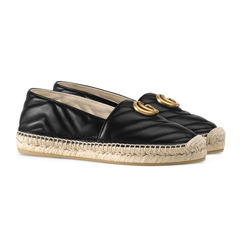 جزمة قوتشي نسائي Leather espadrille with Double G