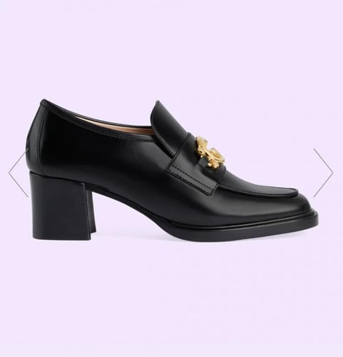 جزمة قوتشي نسائي اللون اسود Women's loafer with In...