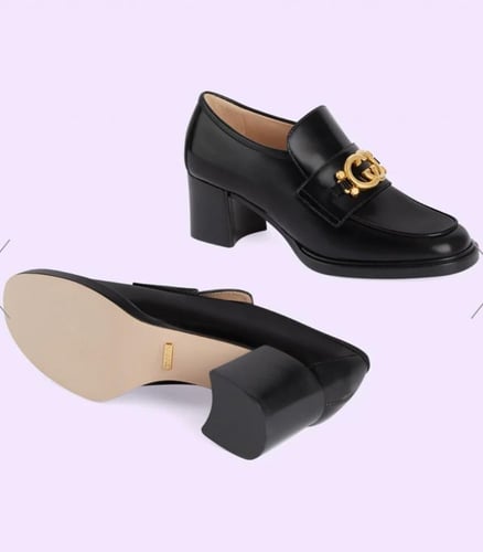 جزمة قوتشي نسائي اللون اسود Women's loafer with In...