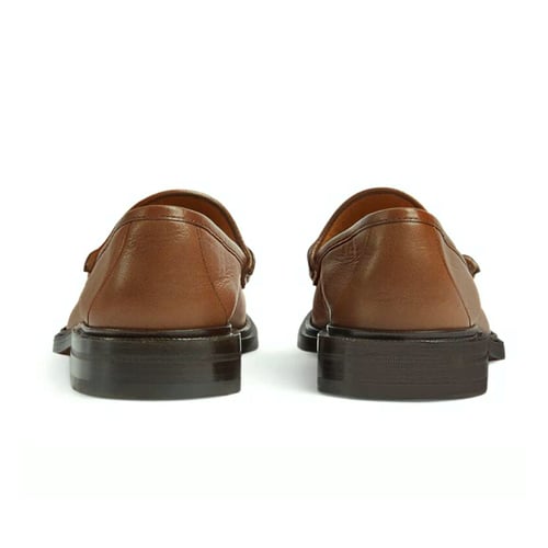 جزمة قوتشي رجال جلد بني Men's loafer with Horsebit