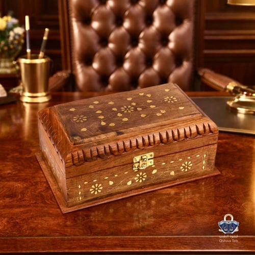 صندوق عود هندي خشبي فاخر