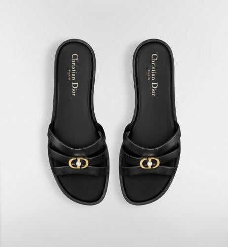 Dior black sandal with box