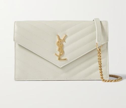YSL bag Off-White with a gold chain and box