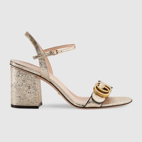 Golden Gucci heel with all accessories