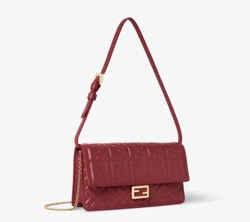 Fendi orange with two belts, necklace, and leather with Fendi box