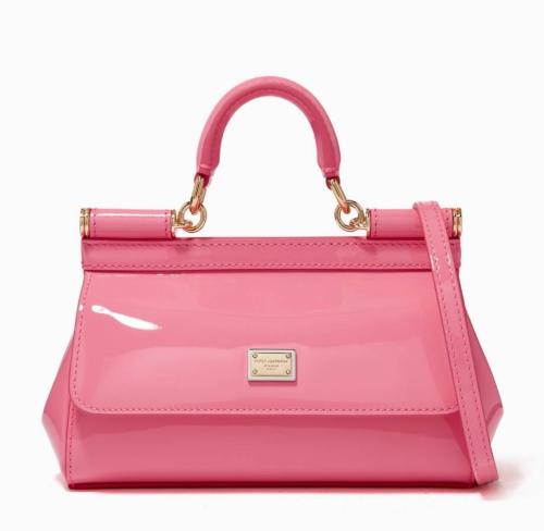 Mini Dolce & Gabbana bag with shiny leather in pink