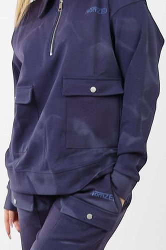 تيشرت بولو أزرق غامق شتوي- نسائي