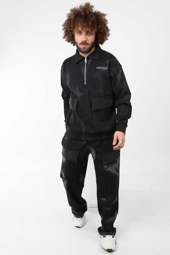 طقم شتوي أسود بولو - رجالي