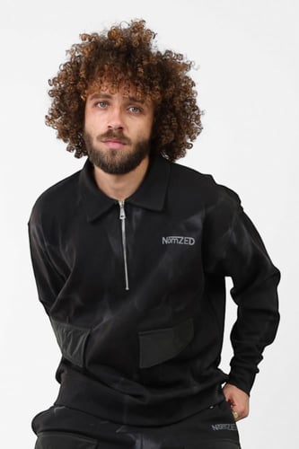 تيشيرت بولو أسود شتوي - رجالي