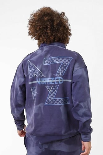 تيشرت بولو أزرق غامق شتوي - رجالي