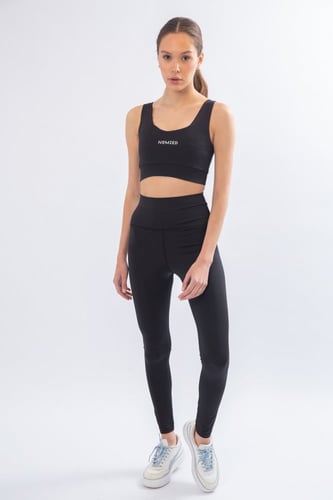 طقم ليقنز أسود رياضي - نسائي