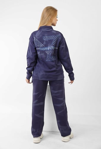 طقم شتوي أزرق غامق بولو- نسائي