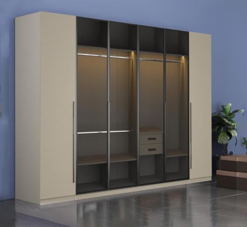 دولاب ملابس ٦ درفه مع ٤ درفه المونيوم مقاس ٣٠٠ *٢٣...