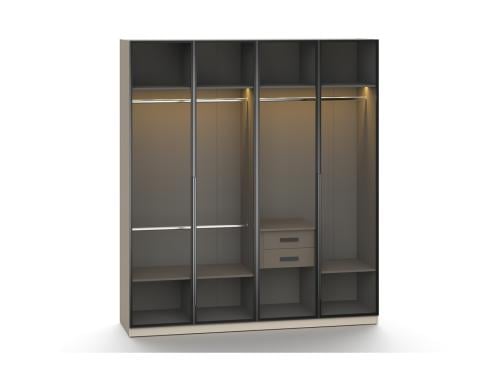 دولاب ملابس ٤ درفه مع ٢ درفه المونيوم مقاس ١٦٠*٢٢٠...