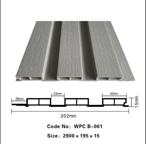 بديل خشب مضلع 20سم WPC B-001