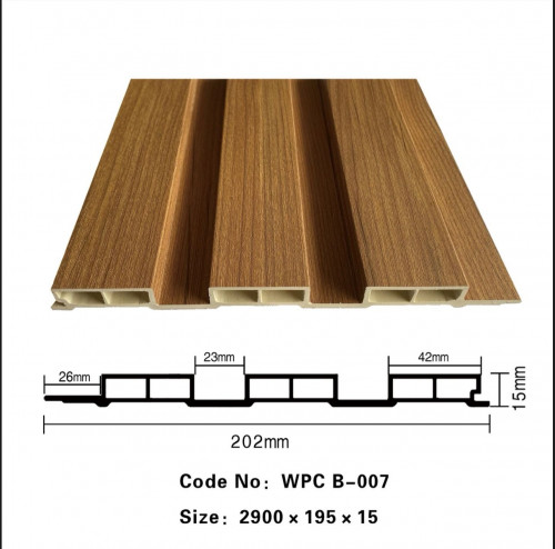 بديل خشب مضلع 20سم WPC B-007