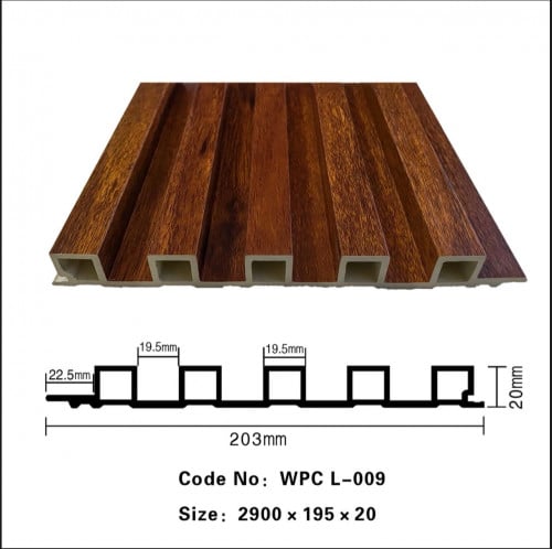 بديل خشب مضلع 20سم WPC L-009