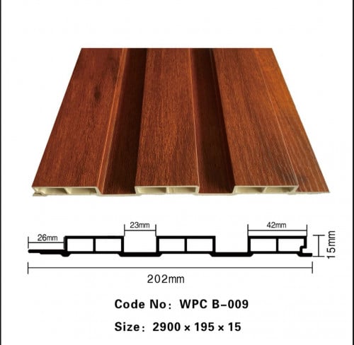 بديل خشب مضلع 20سم WPC B-009