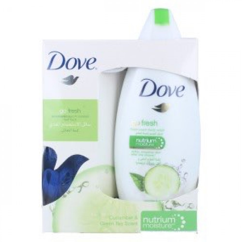 سائل استحمام دوف بالخيار والشاي الاخضر مع ليفة -25...