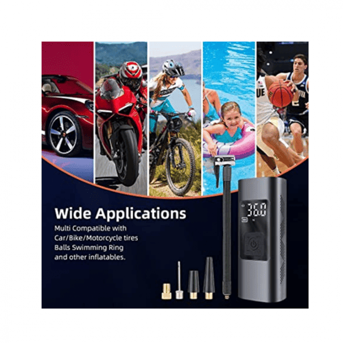 منفاخ الإطارات مع مقياس ضغط ضاغط هواء قابل لإعادة...