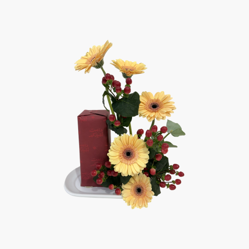 تنسيق هدية مع ورد