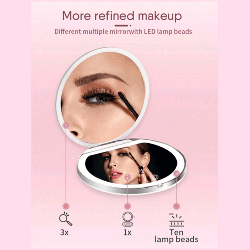 مراة مكياج مع إضاءة LED