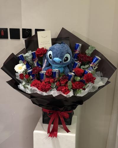 باقة Red bull & Stitch