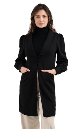 لاب كوت نسائي اسود هايلو بلاك | لورا كلانس