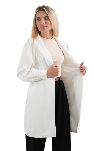 لاب كوت طبي نسائي طويل هايلو اوف | لورا كلانس