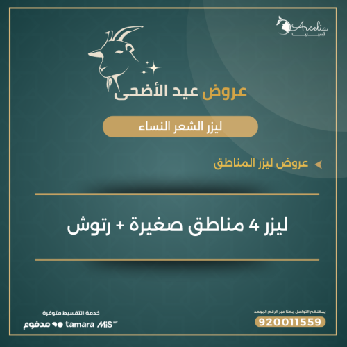 ليزر 4 مناطق صغيرة + رتوش