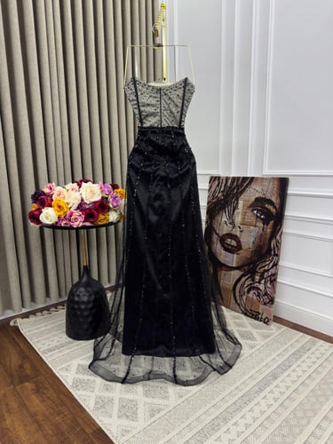 فستان سهره فتحة ساق جذابه