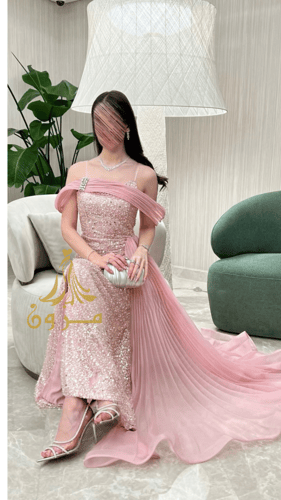 فستان سهره مزين بالترتر