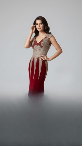 فستان سهره تطريز ذهبي