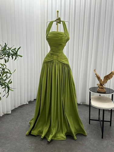 فستان زيتوني كرنكل